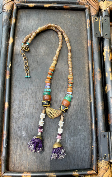 Brass Purple tassel