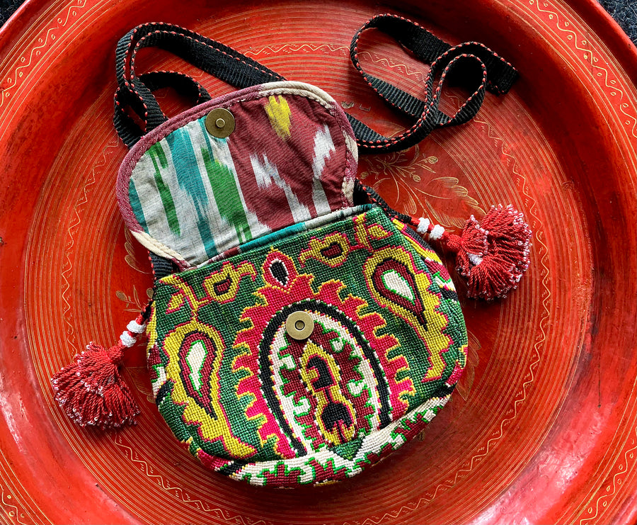 Green evening bag