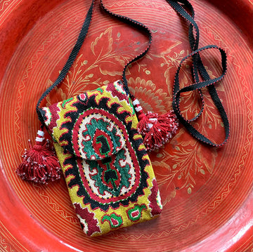 Marigold and emerald day bag