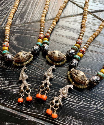Yemen and India bird necklace