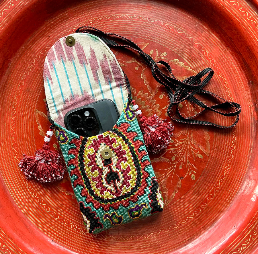 Turquoise and Saffron day bag