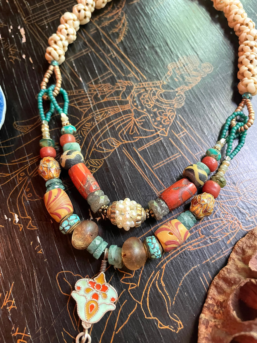 Mint Enamel Carnelian