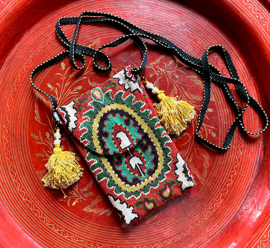 Maroon and Emerald day bag