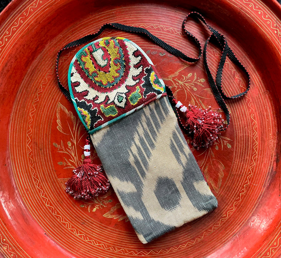 Maroon and marigold day bag