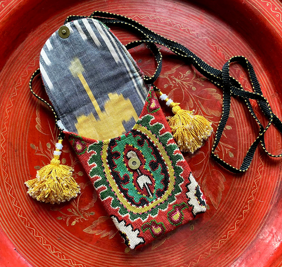 Maroon and Emerald day bag