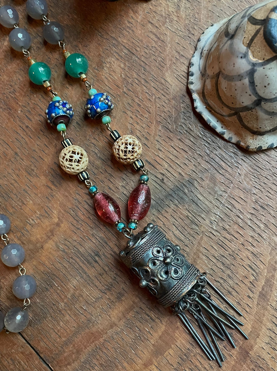 Long lantern necklace