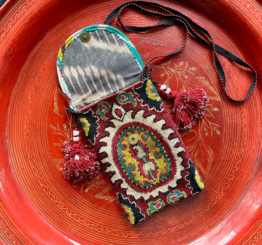 Maroon and marigold day bag