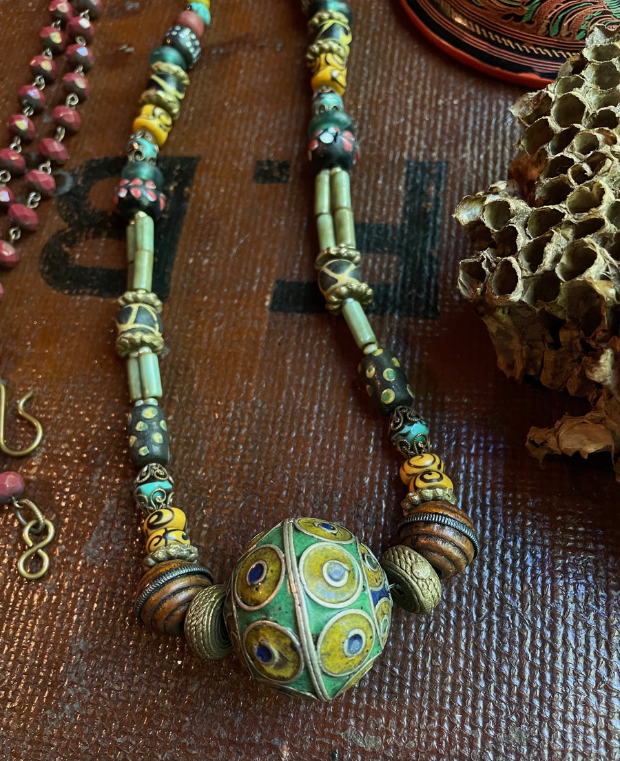 Moroccan long with trade beads