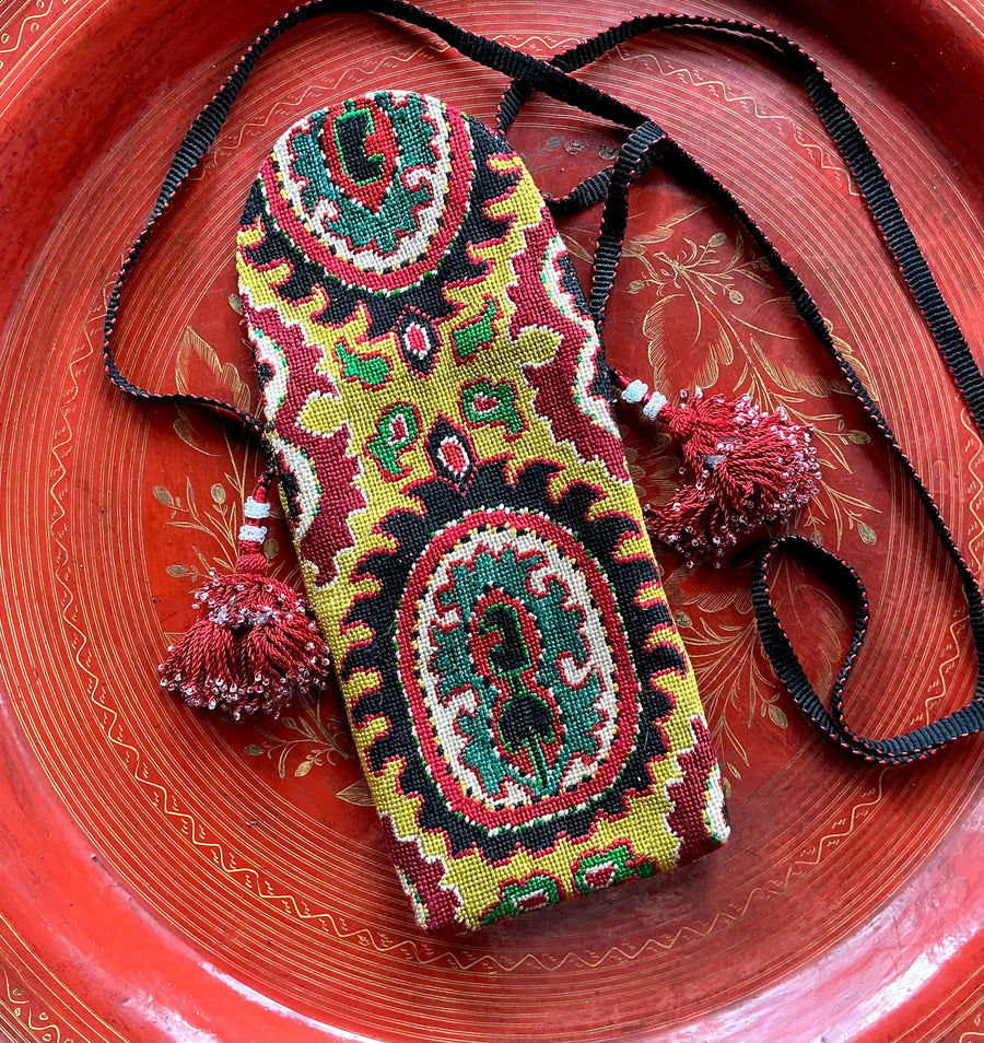 Marigold and emerald day bag