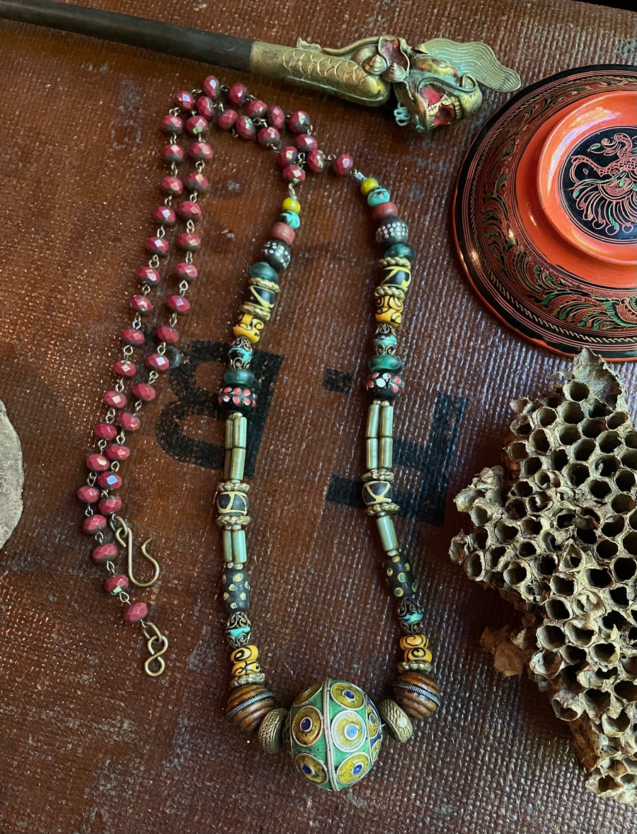 Moroccan long with trade beads