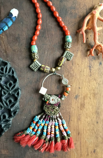 Afghan earring and tassel deluxe