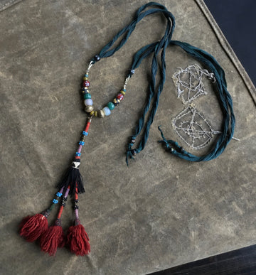 Single Tassel Silk Necklace